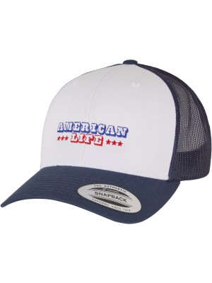 Шапка с козирка American Life Retro Trucker Cap navy/white/navy one size