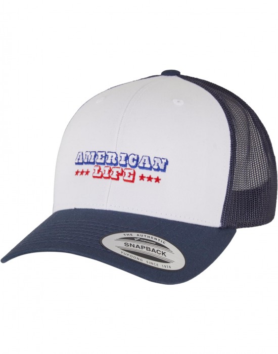 Шапка с козирка American Life Retro Trucker Cap navy/white/navy one size