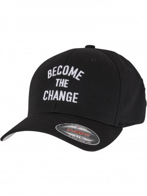 Шапка с козирка Become The Change Wording Wooly Combed Cap black S/M