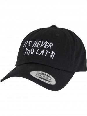 Шапка с козирка Never Too Late Dad Cap black one size