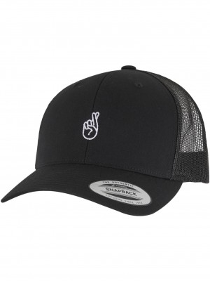 Шапка с козирка Crossed Fingers Handsign Retro Trucker Cap black one size