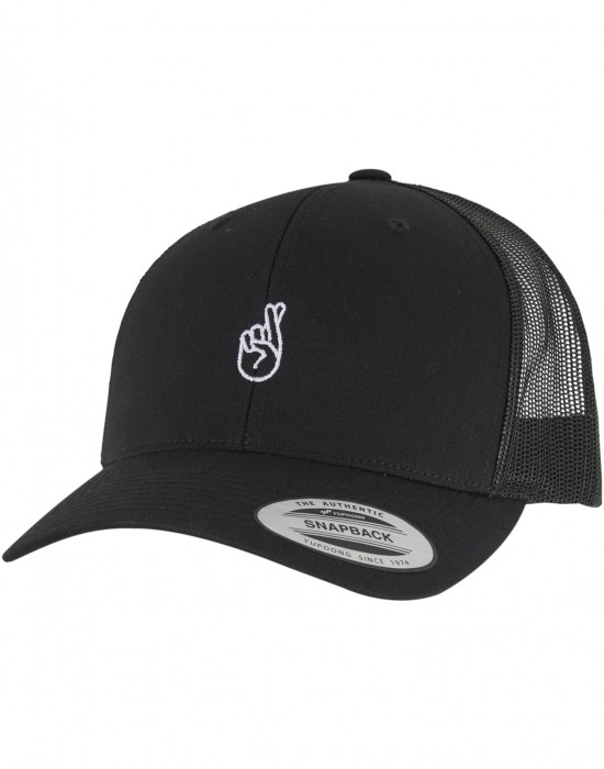 Шапка с козирка Crossed Fingers Handsign Retro Trucker Cap black one size