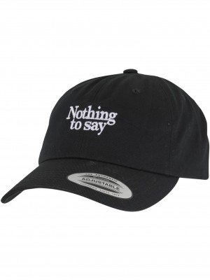Шапка с козирка Nothing To Say Wooly Combed Cap black one size