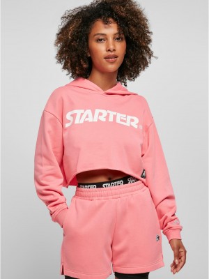 Дамски суичър късо худи Ladies Starter Cropped Hoody pinkgrapefruit XS