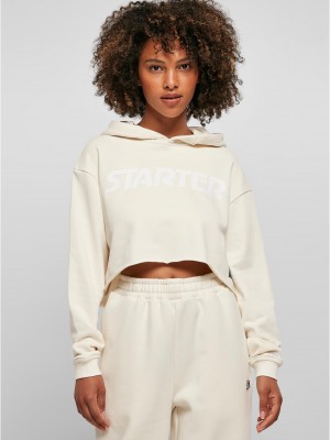 Дамски суичър късо худи Ladies Starter Cropped Hoody palewhite XS