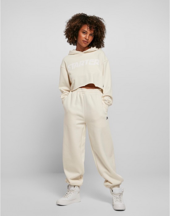 Дамски суичър късо худи Ladies Starter Cropped Hoody palewhite XS