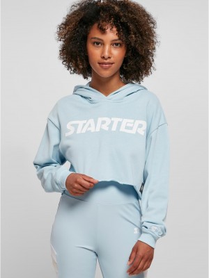 Дамски суичър късо худи Ladies Starter Cropped Hoody icewaterblue XS