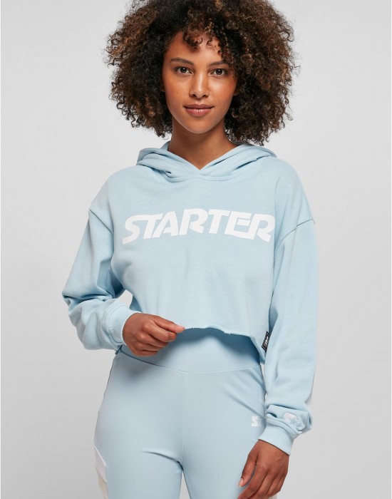 Дамски суичър късо худи Ladies Starter Cropped Hoody icewaterblue XS