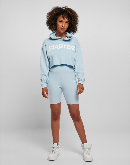 Дамски суичър късо худи Ladies Starter Cropped Hoody icewaterblue XS