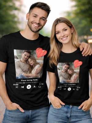 Тениска за двойки Valentines Love song