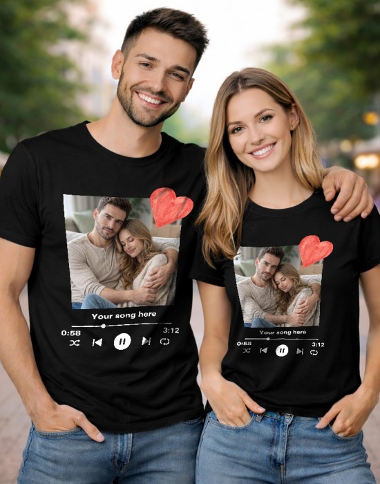 Тениска за двойки Valentines Love song