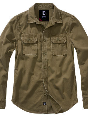 Дамска риза в масленозелено Brandit Vintageshirt