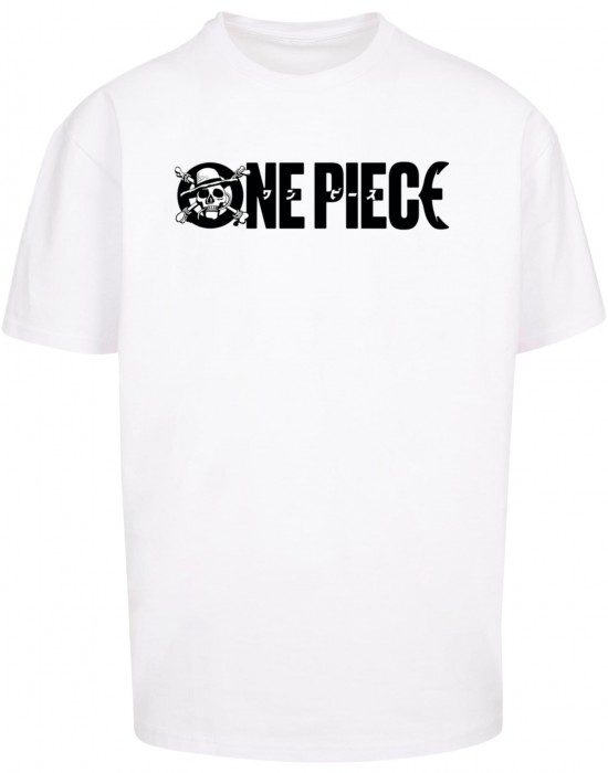 Тениска One Piece Jolly Roger Logo Oversize Tee white XXL