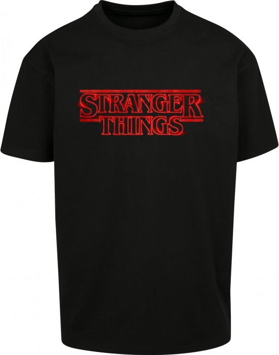 Тениска Stranger Things Neon Sign Heavy Oversize Tee black XXL
