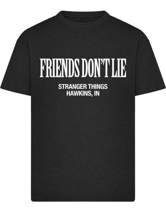 Тениска Stranger Things Friends don?t Lie Loose Tee black XXL