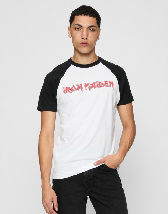 Тениска Iron Maiden Logo Baseball Tee black XXL