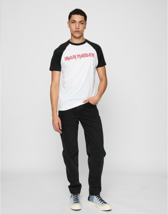 Тениска Iron Maiden Logo Baseball Tee black XXL