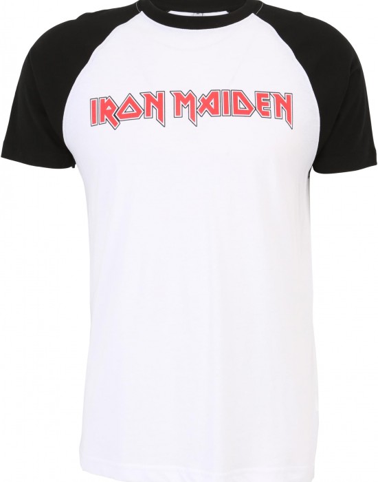 Тениска Iron Maiden Logo Baseball Tee black XXL