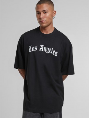 Тениска Los Angeles Wording New Huge Tee black XXL