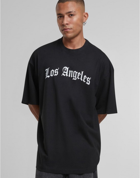 Тениска Los Angeles Wording New Huge Tee black XXL