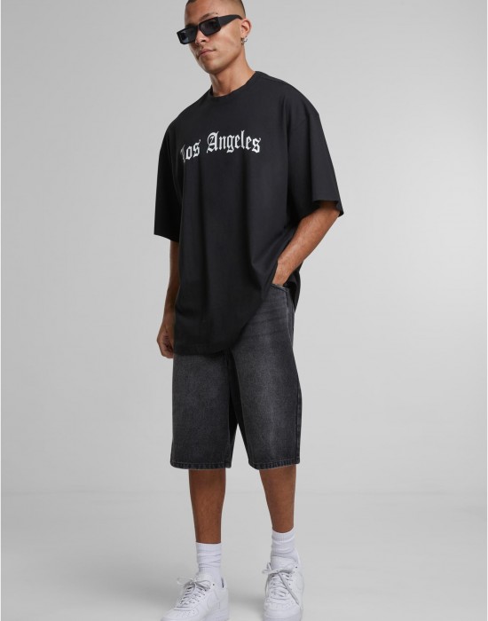 Тениска Los Angeles Wording New Huge Tee black XXL