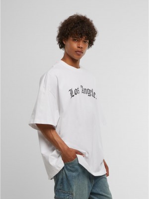 Тениска Los Angeles Wording New Huge Tee white XL