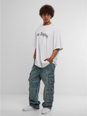 Тениска Los Angeles Wording New Huge Tee white XL