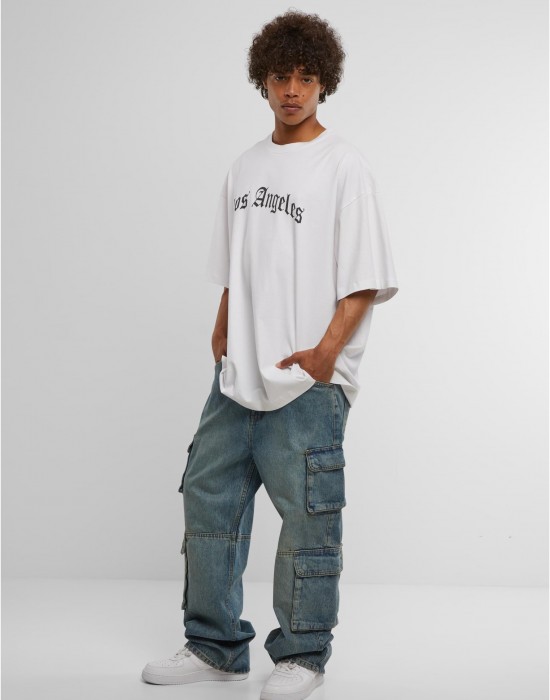 Тениска Los Angeles Wording New Huge Tee white XL