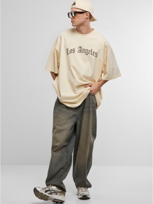Тениска Los Angeles Wording New Huge Tee whitesand XXL
