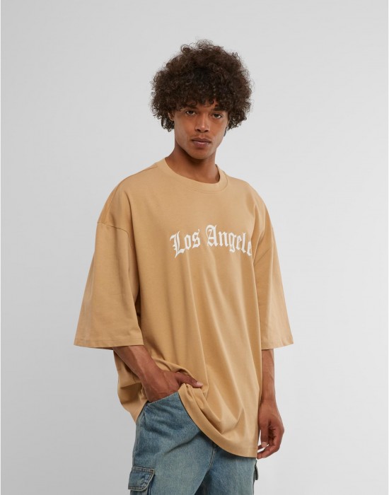 Тениска Los Angeles Wording New Huge Tee unionbeige XL