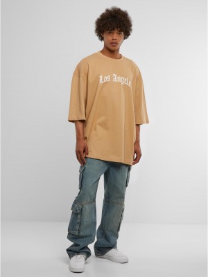Тениска Los Angeles Wording New Huge Tee unionbeige XL