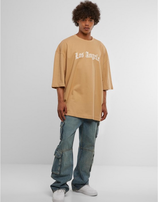 Тениска Los Angeles Wording New Huge Tee unionbeige XL