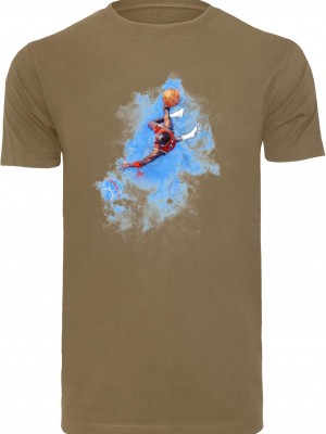 Тениска Basketball Clouds Tee olive M
