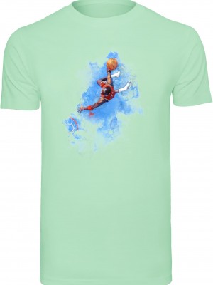 Тениска Basketball Clouds Tee neo mint XL