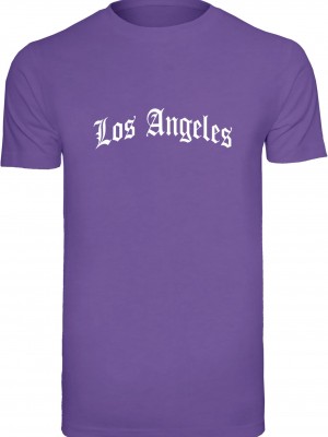 Тениска Los Angeles Wording Tee ultraviolet XXL