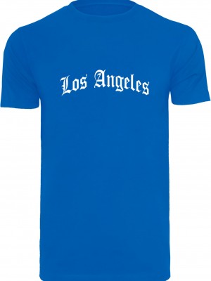 Тениска Los Angeles Wording Tee cobalt blue XXL