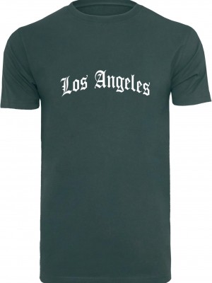Тениска Los Angeles Wording Tee bottlegreen XXL