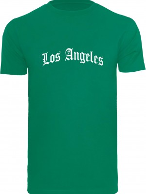 Тениска Los Angeles Wording Tee forest green L