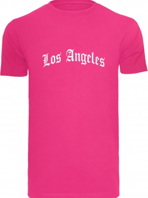 Тениска Los Angeles Wording Tee hibiskus pink XXL