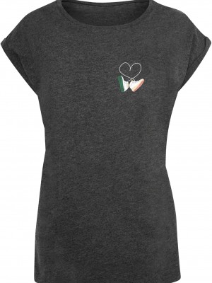 Дамска тениска Ladies Kicks Love Extended Shoulder Tee charcoal XXL