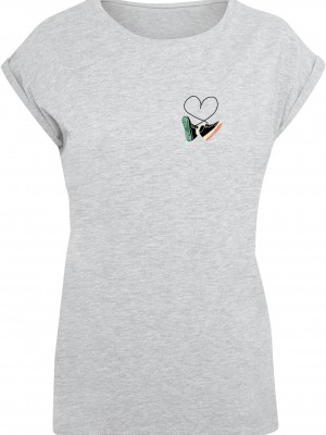 Дамска тениска Ladies Kicks Love Extended Shoulder Tee heather grey XXL