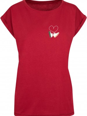 Дамска тениска Ladies Kicks Love Extended Shoulder Tee burgundy XS