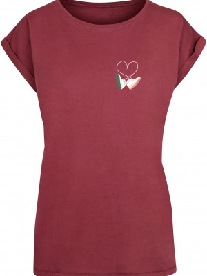Дамска тениска Ladies Kicks Love Extended Shoulder Tee cherry XL