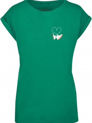 Дамска тениска Ladies Kicks Love Extended Shoulder Tee forest green XS