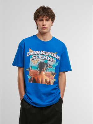 Тениска Days Before Summer Oversize Tee cobalt blue XXL
