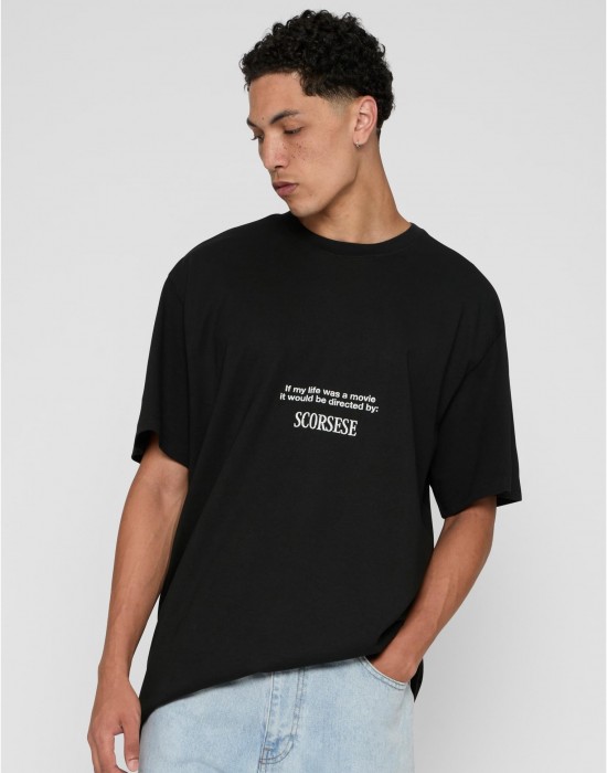 Тениска Movie Oversize Tee black XXL