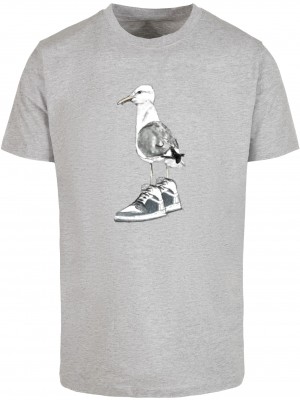 Тениска Seagull Sneakers Tee heather grey XXL