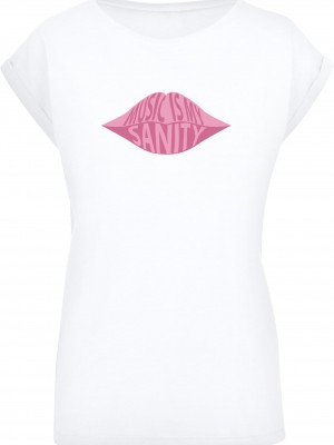 Дамска тениска Ladies Music Is My Sanity Tee T-Shirt Round Neck white S