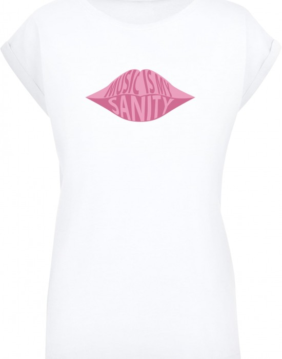 Дамска тениска Ladies Music Is My Sanity Tee T-Shirt Round Neck white S