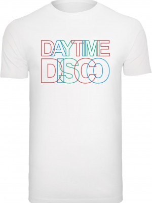 Тениска Daytime Disco Tee T-Shirt Round Neck white XS